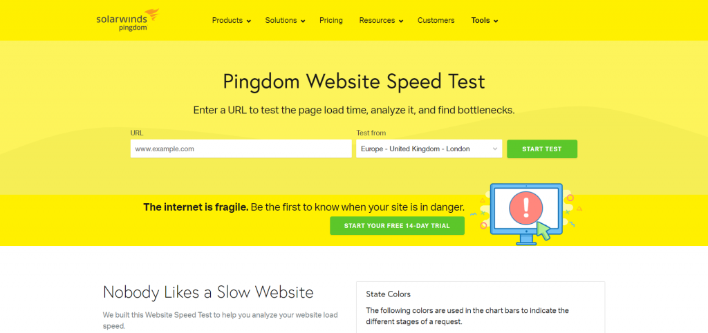 Pingdom Website Speed Test